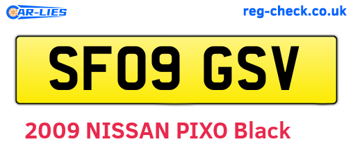 SF09GSV are the vehicle registration plates.