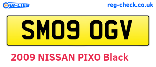 SM09OGV are the vehicle registration plates.