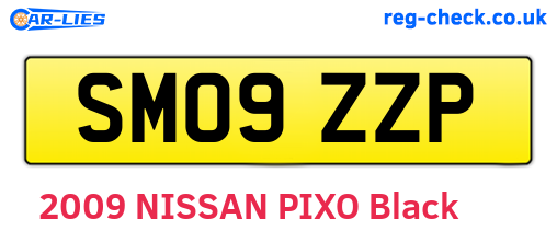 SM09ZZP are the vehicle registration plates.
