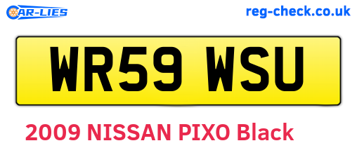 WR59WSU are the vehicle registration plates.