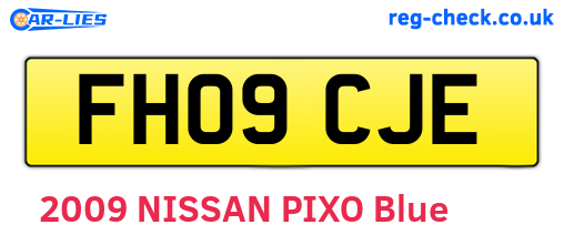 FH09CJE are the vehicle registration plates.