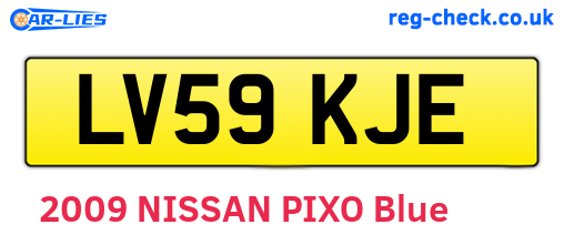 LV59KJE are the vehicle registration plates.