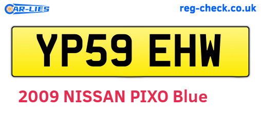 YP59EHW are the vehicle registration plates.