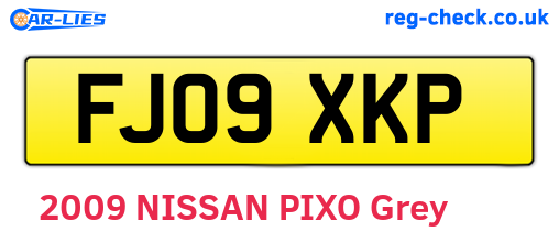 FJ09XKP are the vehicle registration plates.
