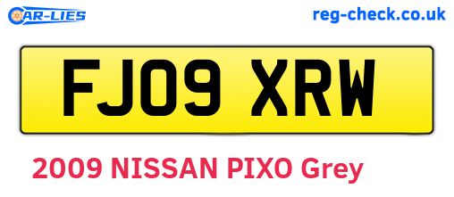 FJ09XRW are the vehicle registration plates.