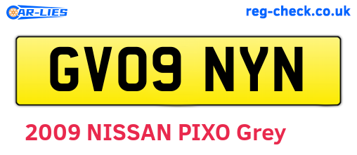 GV09NYN are the vehicle registration plates.
