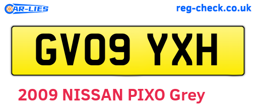 GV09YXH are the vehicle registration plates.