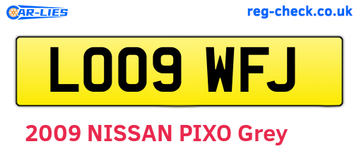 LO09WFJ are the vehicle registration plates.