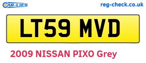 LT59MVD are the vehicle registration plates.