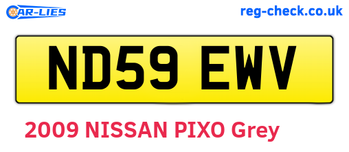 ND59EWV are the vehicle registration plates.
