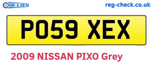 PO59XEX are the vehicle registration plates.