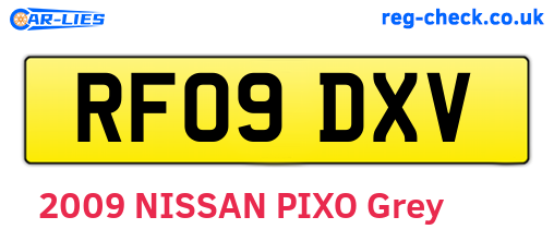 RF09DXV are the vehicle registration plates.