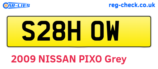 S28HOW are the vehicle registration plates.