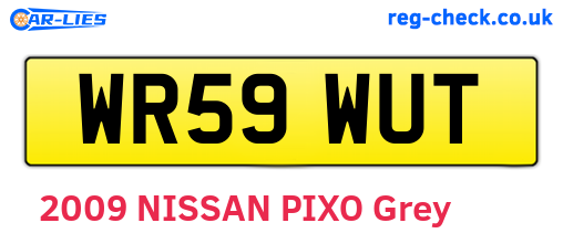WR59WUT are the vehicle registration plates.
