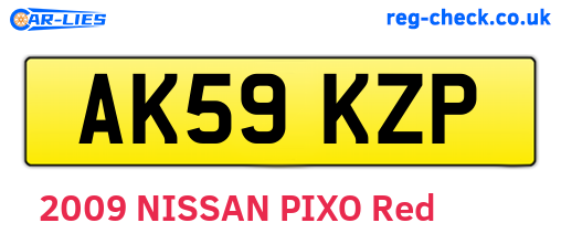 AK59KZP are the vehicle registration plates.