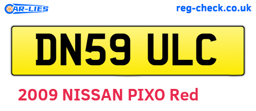 DN59ULC are the vehicle registration plates.