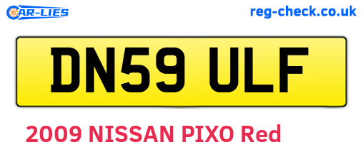 DN59ULF are the vehicle registration plates.