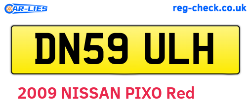 DN59ULH are the vehicle registration plates.