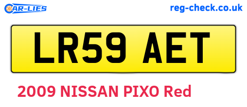 LR59AET are the vehicle registration plates.