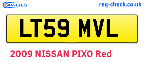 LT59MVL are the vehicle registration plates.