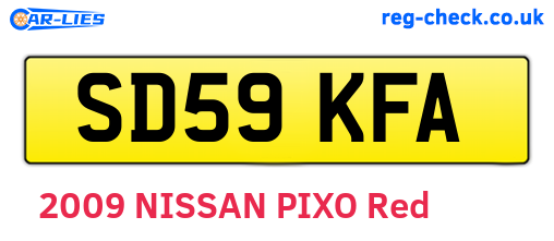 SD59KFA are the vehicle registration plates.