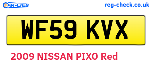WF59KVX are the vehicle registration plates.