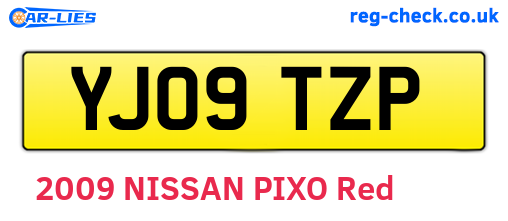 YJ09TZP are the vehicle registration plates.