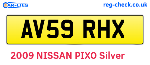 AV59RHX are the vehicle registration plates.
