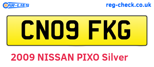 CN09FKG are the vehicle registration plates.