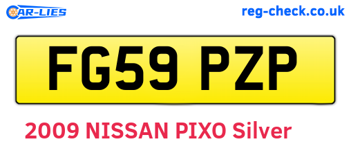 FG59PZP are the vehicle registration plates.