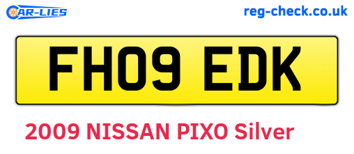 FH09EDK are the vehicle registration plates.