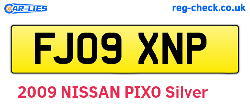 FJ09XNP are the vehicle registration plates.