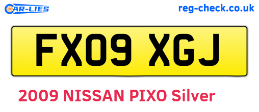 FX09XGJ are the vehicle registration plates.