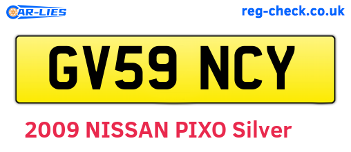 GV59NCY are the vehicle registration plates.