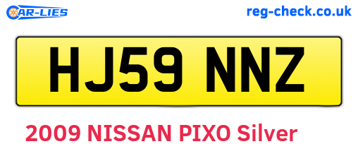 HJ59NNZ are the vehicle registration plates.