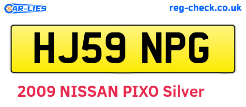 HJ59NPG are the vehicle registration plates.