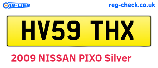 HV59THX are the vehicle registration plates.