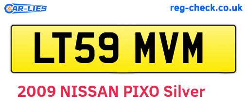 LT59MVM are the vehicle registration plates.