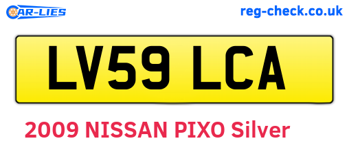 LV59LCA are the vehicle registration plates.