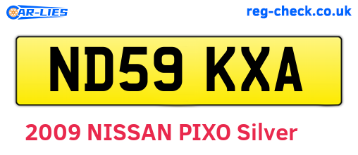 ND59KXA are the vehicle registration plates.