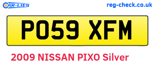 PO59XFM are the vehicle registration plates.