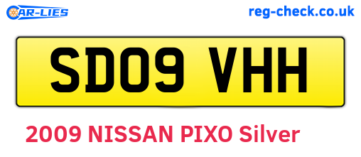 SD09VHH are the vehicle registration plates.