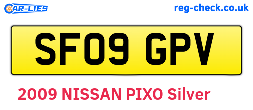SF09GPV are the vehicle registration plates.