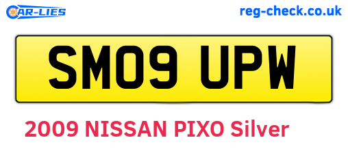 SM09UPW are the vehicle registration plates.