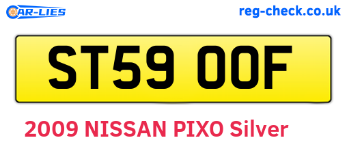 ST59OOF are the vehicle registration plates.