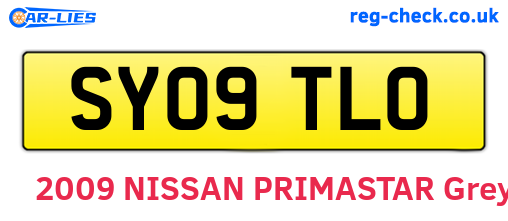 SY09TLO are the vehicle registration plates.