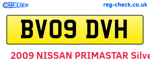 BV09DVH are the vehicle registration plates.