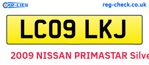 LC09LKJ are the vehicle registration plates.