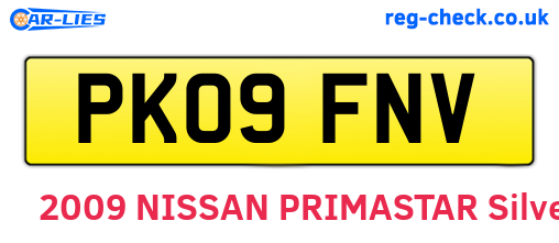PK09FNV are the vehicle registration plates.