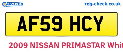 AF59HCY are the vehicle registration plates.